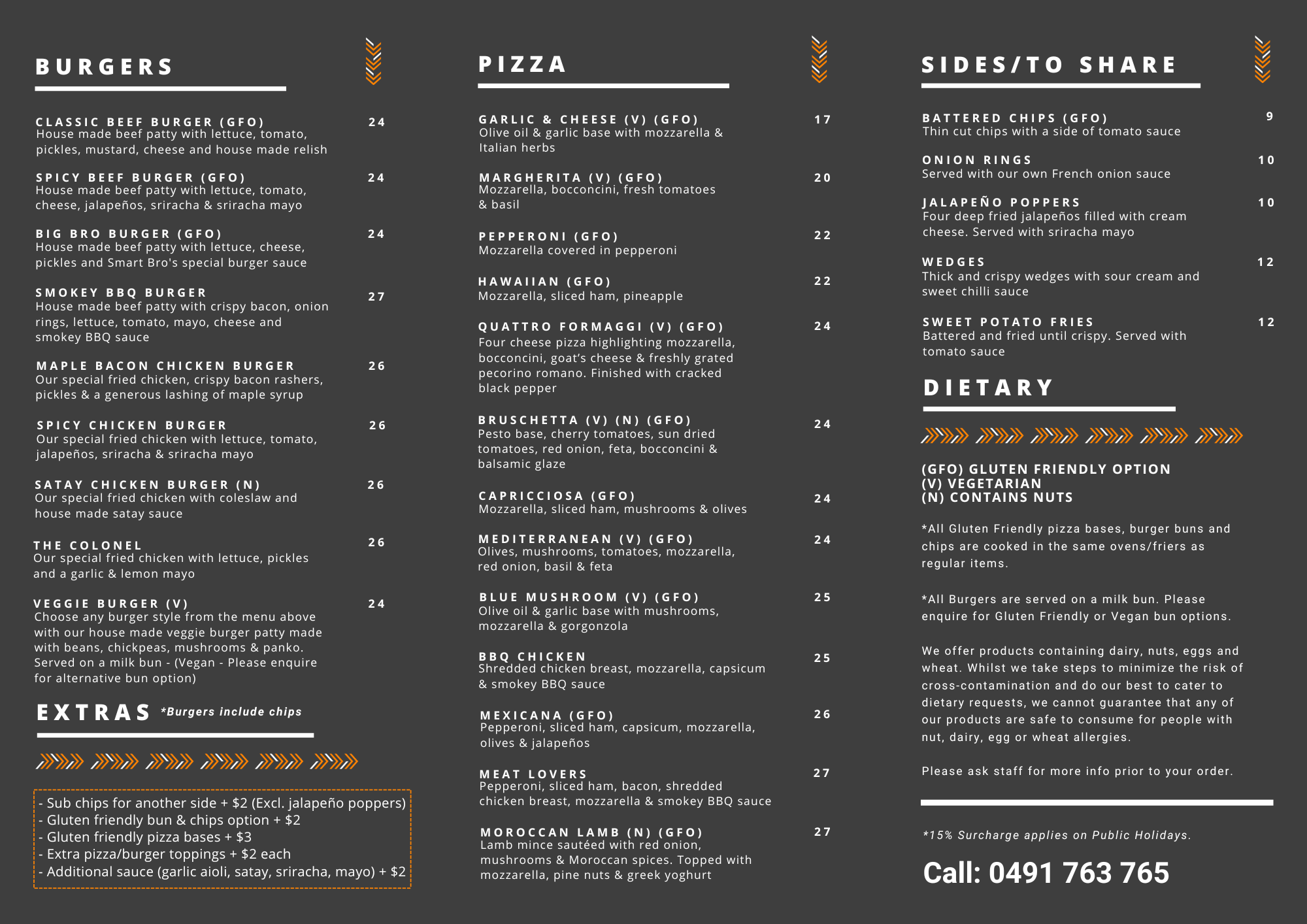 Takeaway Menu Back January 2026